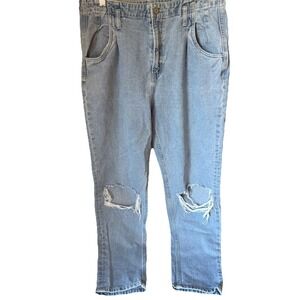 Vervet Super High Rise Straight Jeans‎ light wash 31 100% Cotton Barrel Leg Fair